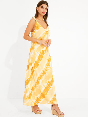 Sierra Tie-Dye Bias Slip Dress